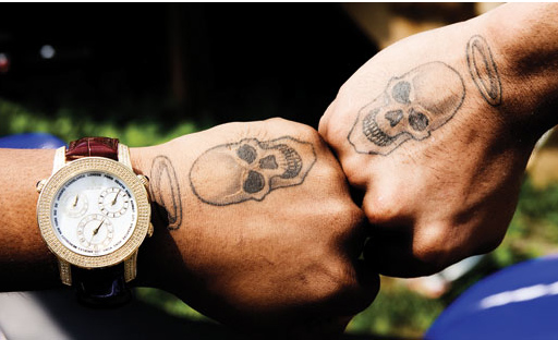 Chris Brown's Hand Tattoo's